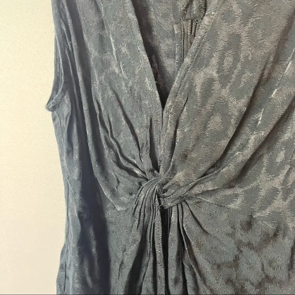 BCBGMaxAzria Leopard Print Twist Front Jacquard Sleeveless Tank Top XXS - Image 4