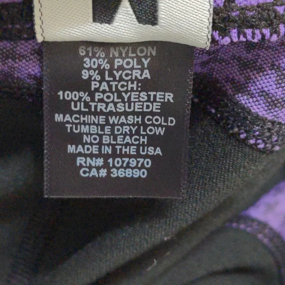 Kerrits Womens Leggings Breeches Purple Black Horseback Riding Printed Patch M - Image 9