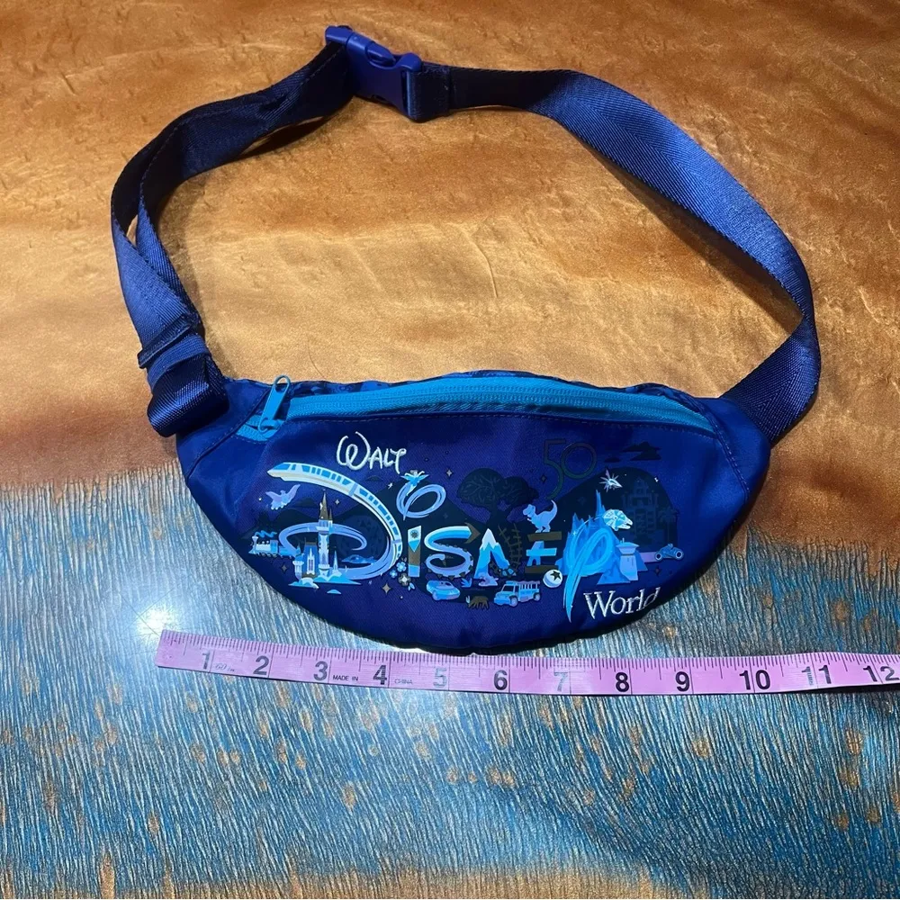 Disney World 50th Anniversary Blue Graphci Waist Bag Fanny pack adjustable - Image 11