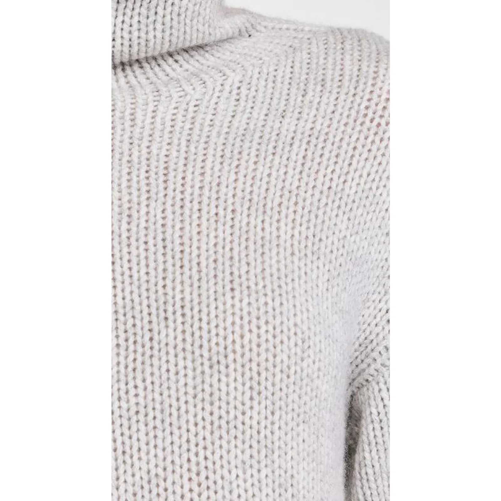 Sablyn Cropped Turtleneck Cashmere Pullover Sweater Foggy Gray Womens Size Small - Image 5