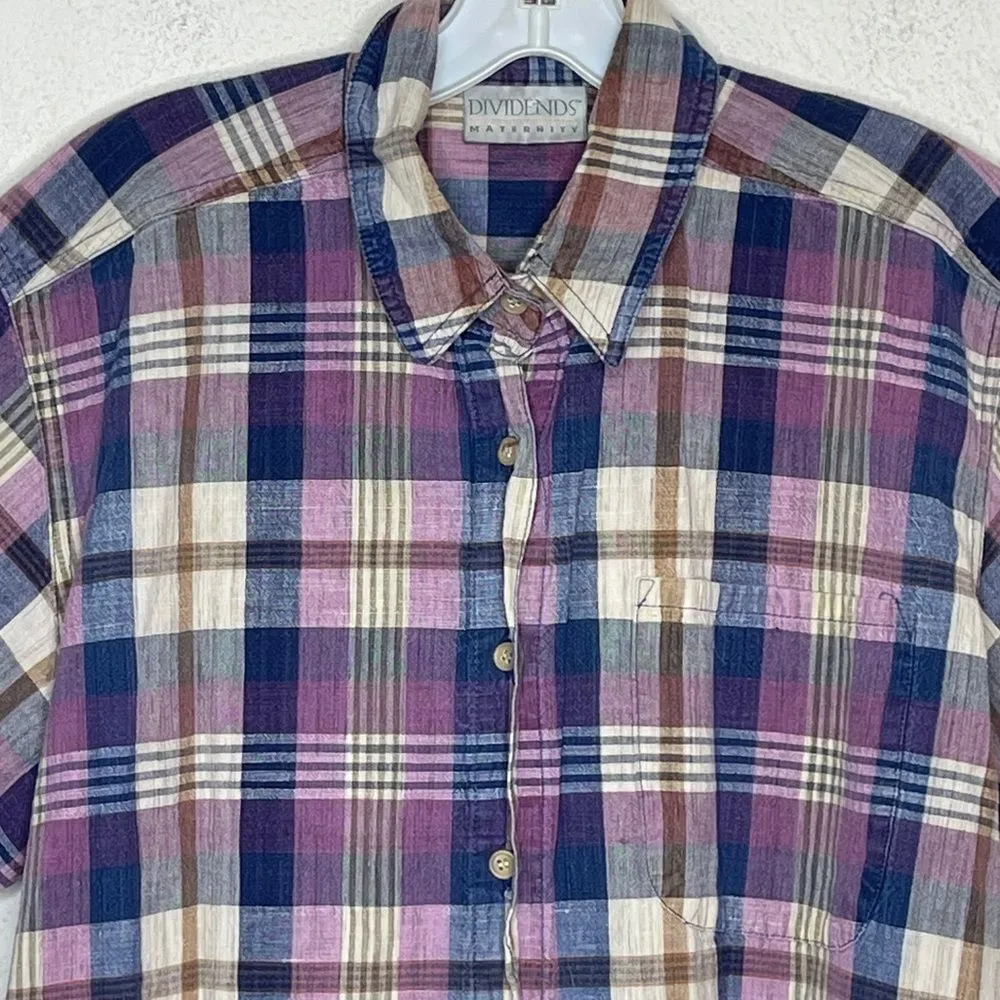 Dividends Maternity Shirt Blue Size undefined - Image 2