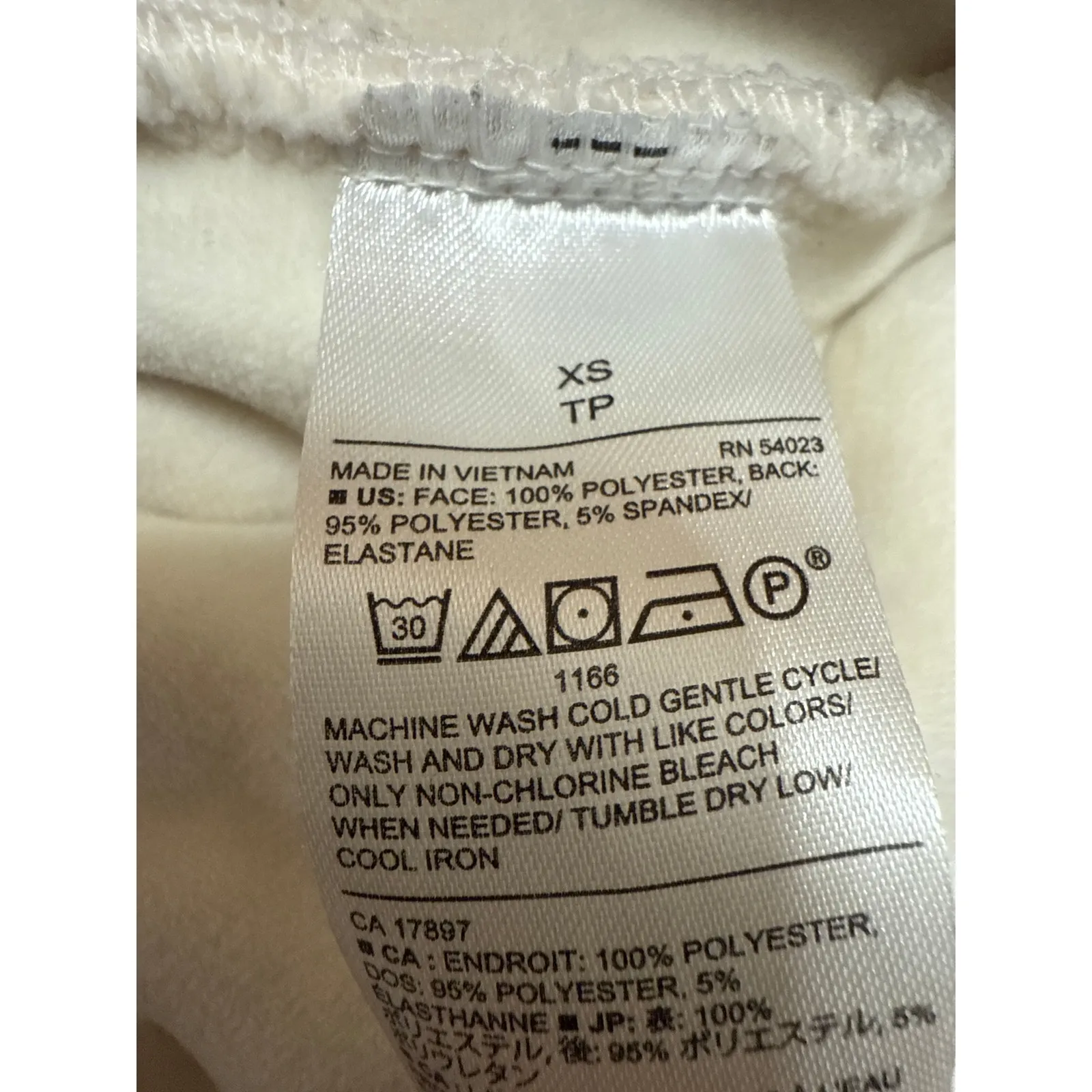 Banana Republic Cream Long Sleeve Full Zip Teddy Sherpa Bomber Jacket Size XS - Image 5