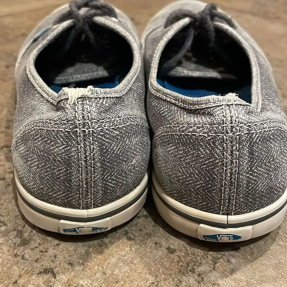 Vans Grey Pro Authentic Old Skool Skate Shoes Sneakers Unisex Size M5.5 W7 TB8C - Image 5