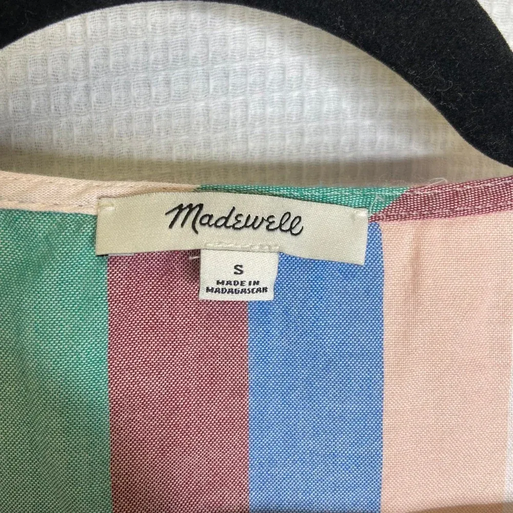 Madewell | Novel Tie-Front‎ Button Top in Flagstaff Stripe - Image 10