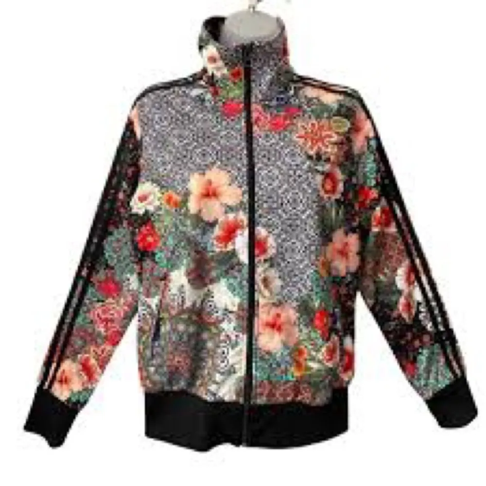 Adidas Originals Jardim Agharta Farm Firebird Floral Track Jacket Black Sz S - Image 6