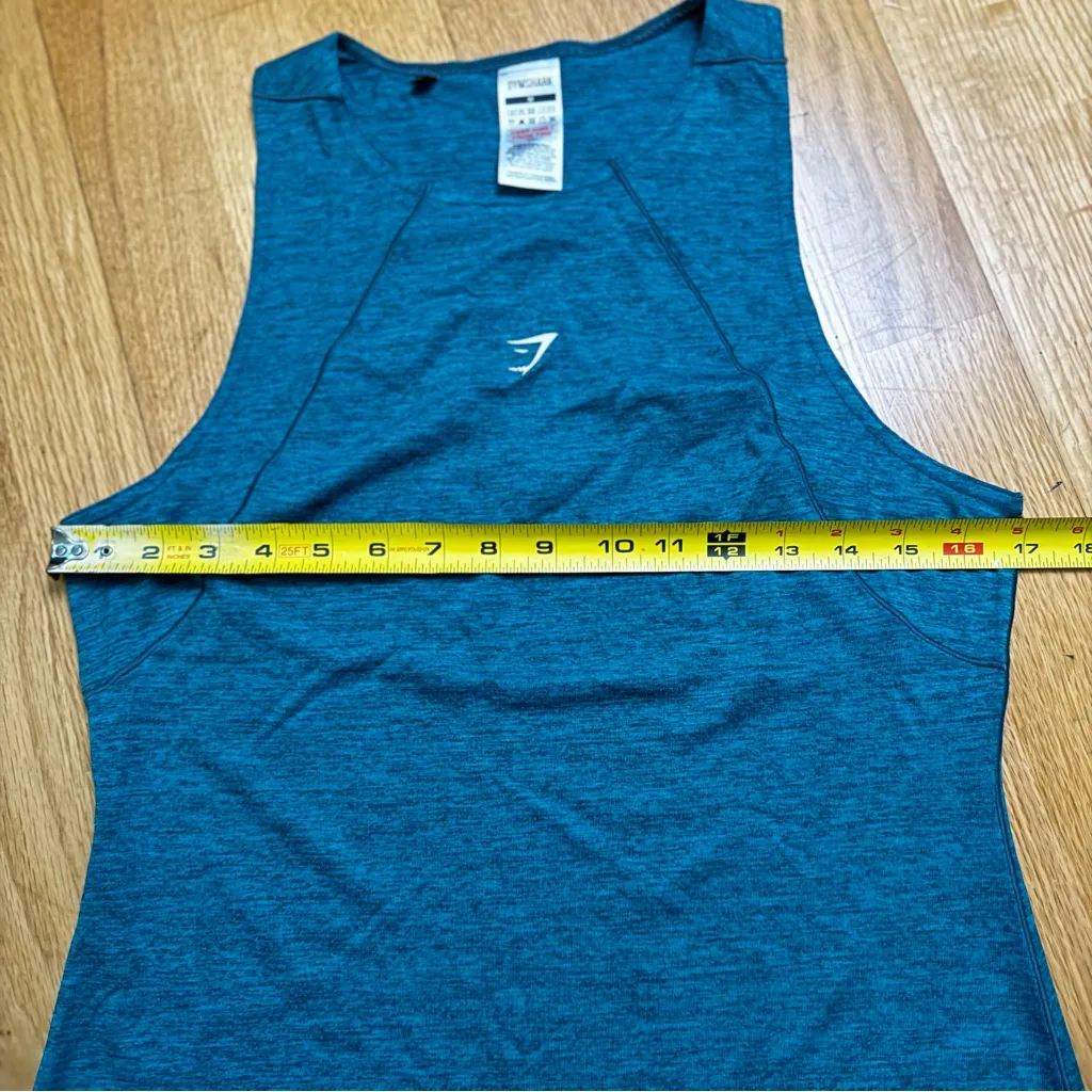 Gymshark Women’s Running Tank Top Teal Seafoam M EUC Racerback Gym Summer Track - Image 7