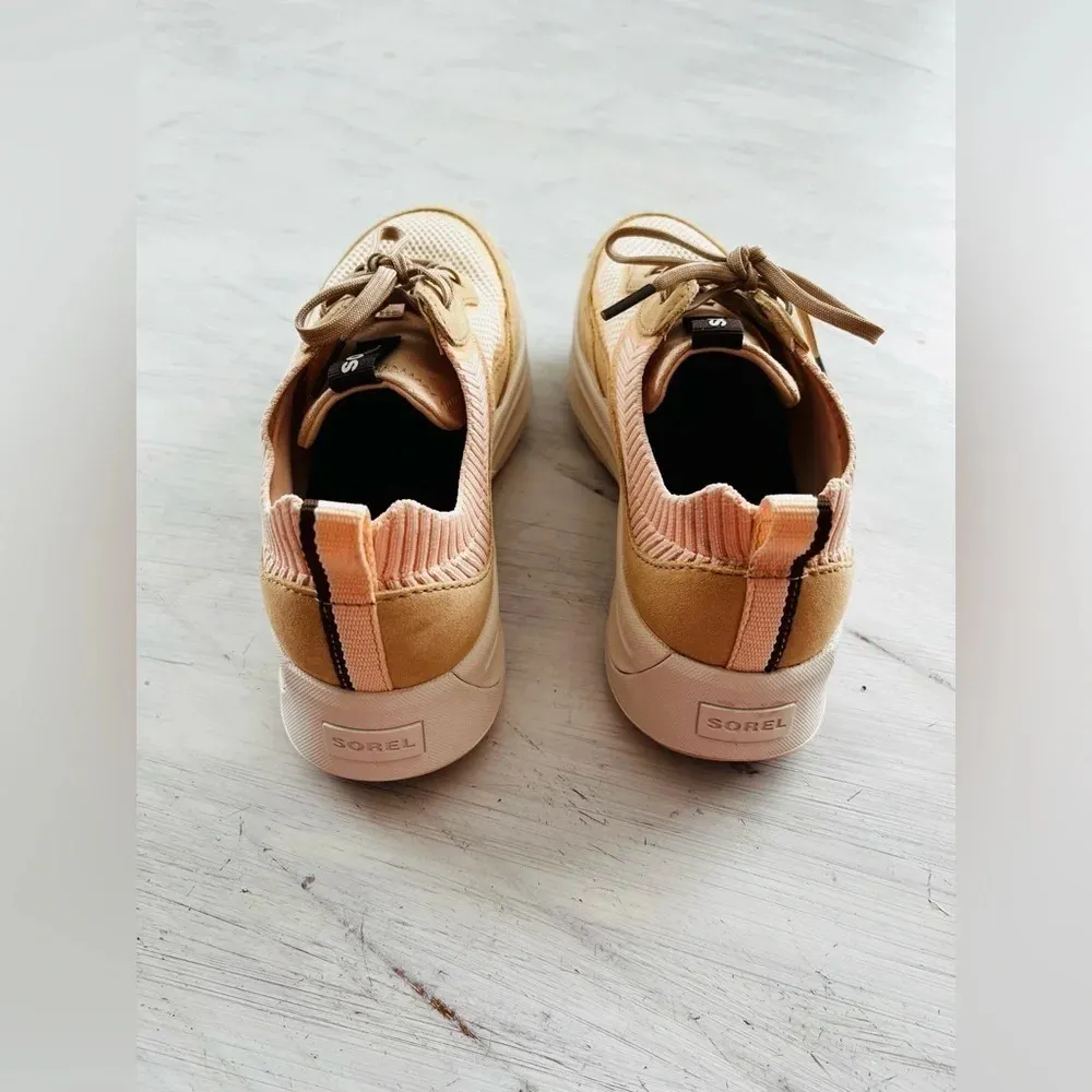 Sorel Ona 503 Low Top Platform Sneaker White Peach/ Nova Sand Size 7 NWOT $125 - Image 5