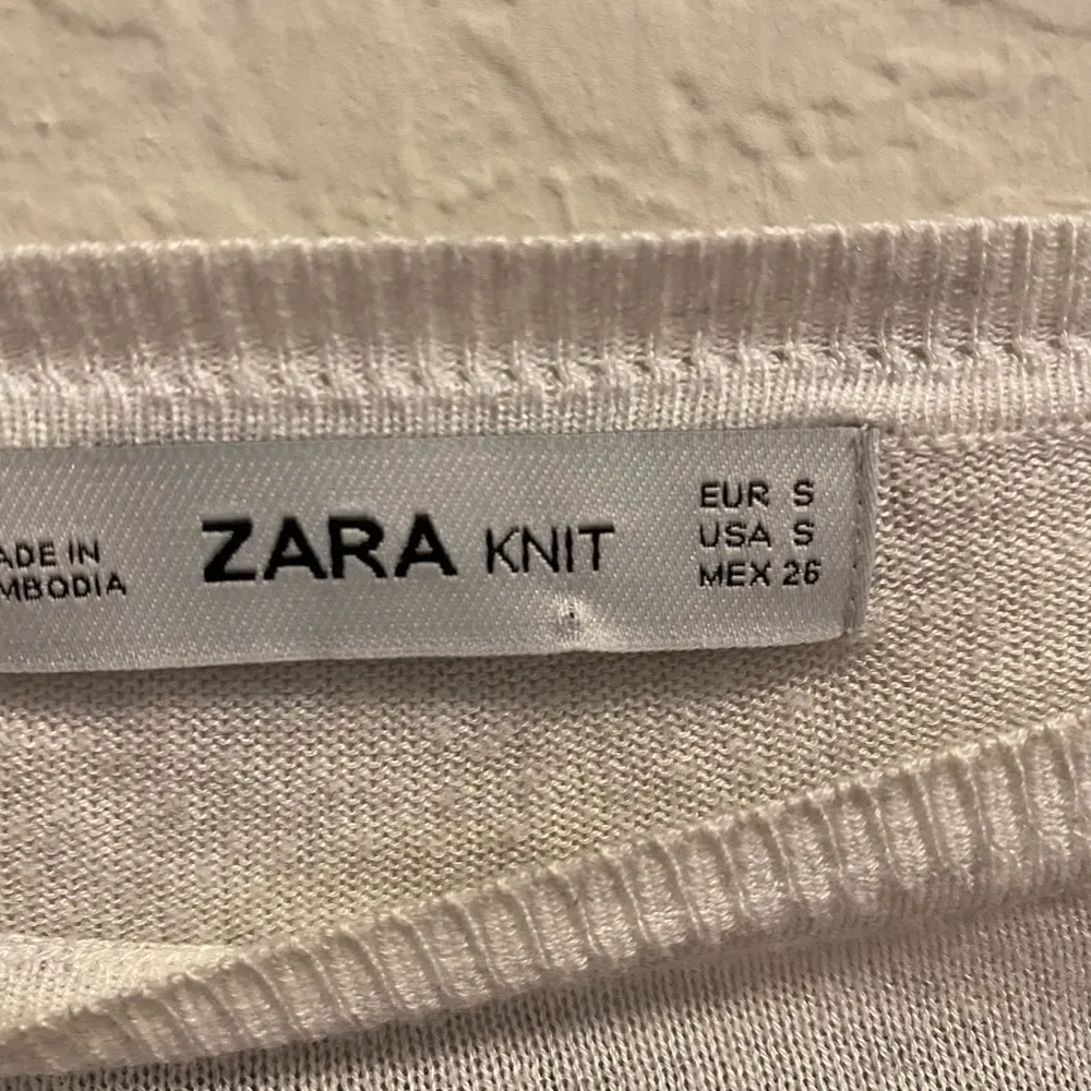 Zara knit white crew neck sweater - Image 4