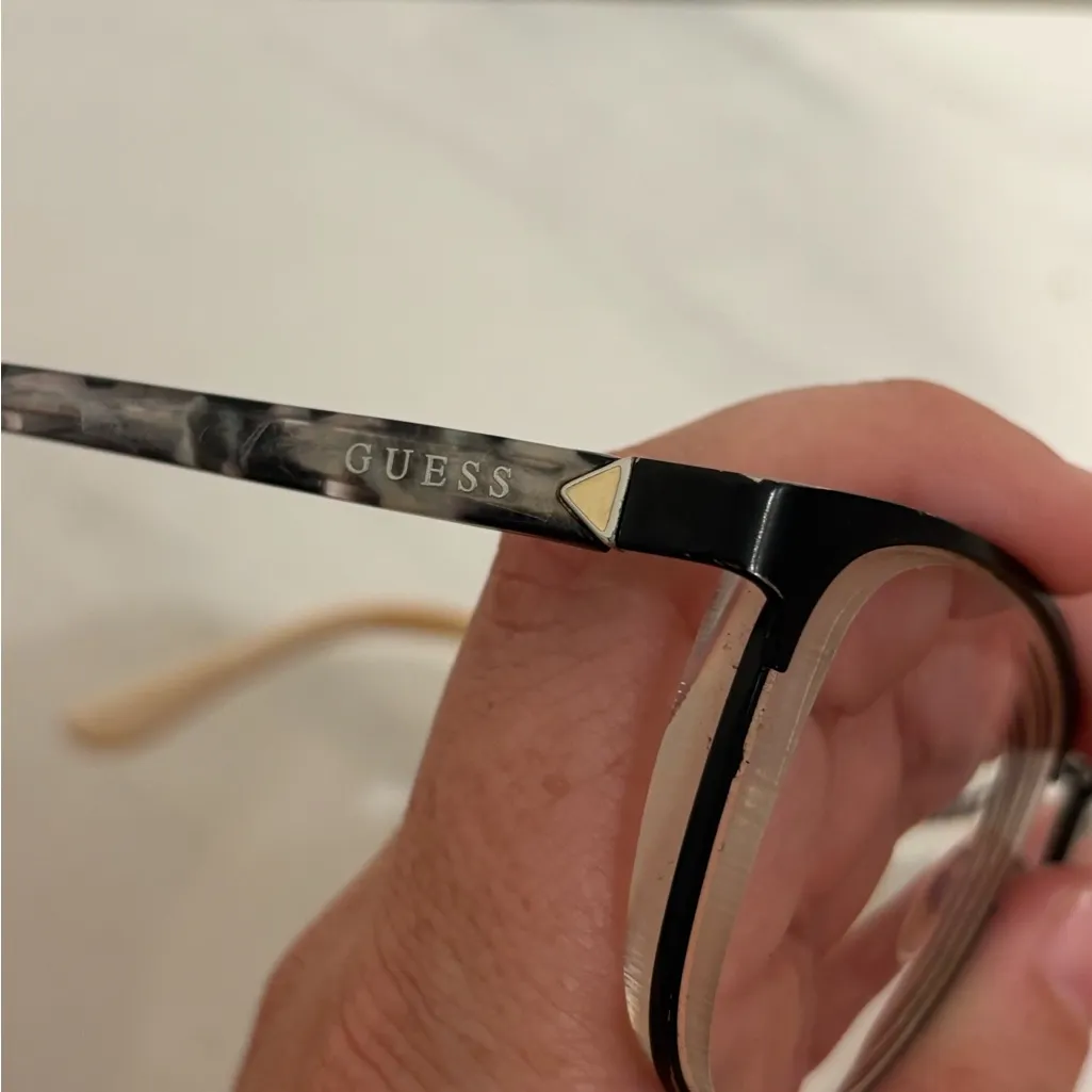 GUESS GU2699 002 Matte Black and Ivory Womens Full Rim Eyeglasses 54-15-140 - Image 4