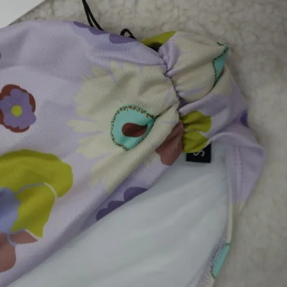 NEW Free People x Beth Richards Delray 70’s Floral Bikini Bottoms, size XL‎ Purple - Image 12