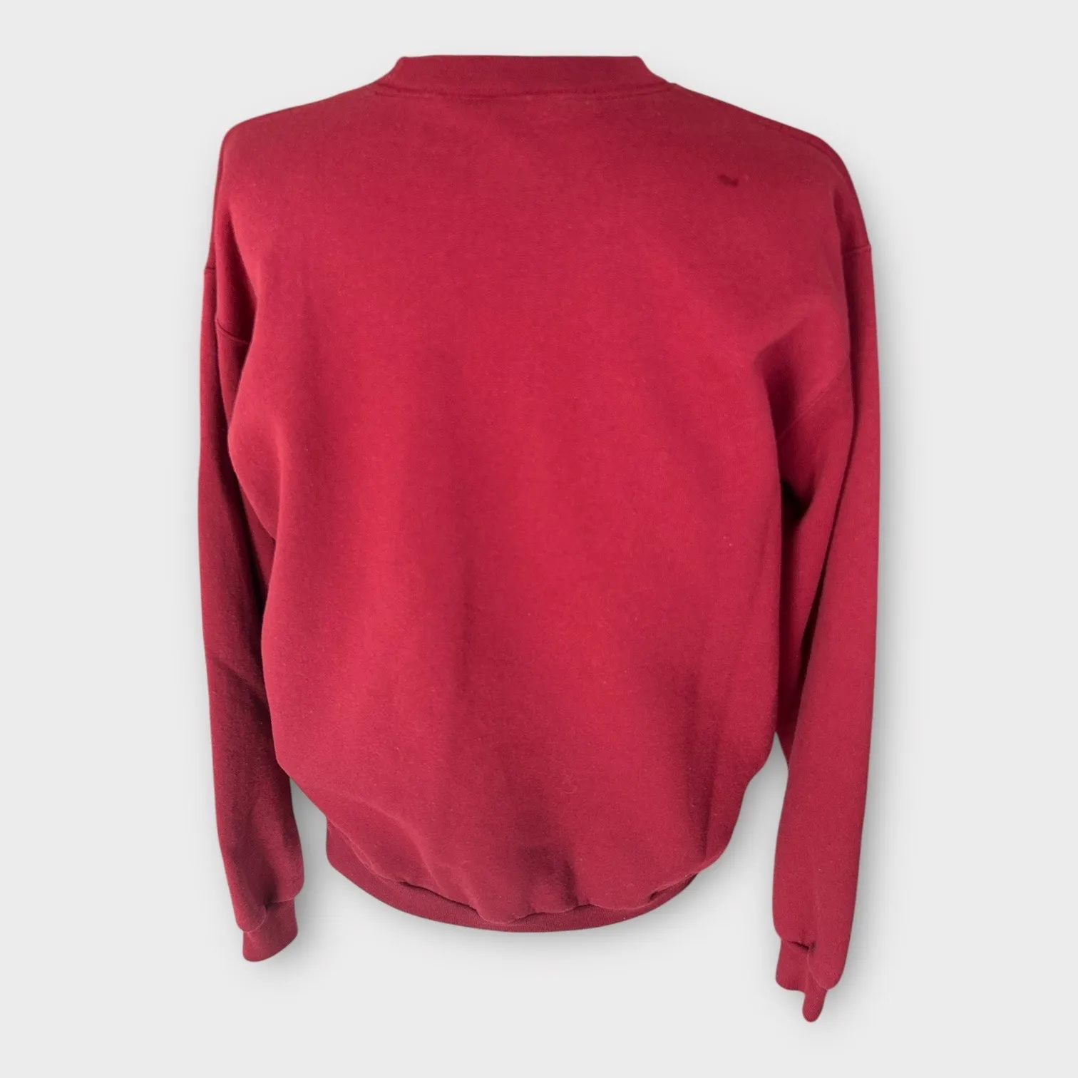 Vintage Top Stitch Cat 3/4 zip Sweatshirt Women's Large L Red Grandmacore 90s - Image 7