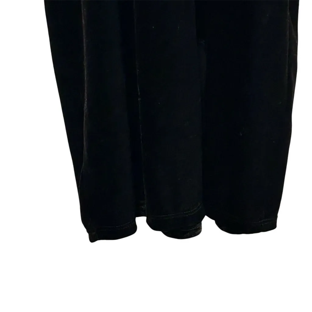 Green Envelope Women's Black Sleeveless Velvet like Knee Length Dress Size S - Image 4