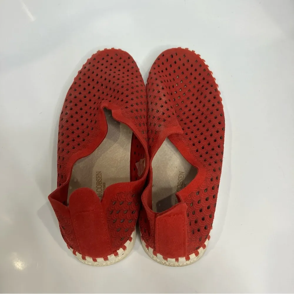 Ilse‎ Jacobsen Tulip 139 slip on shoes red leather women’s size 40 - Image 6