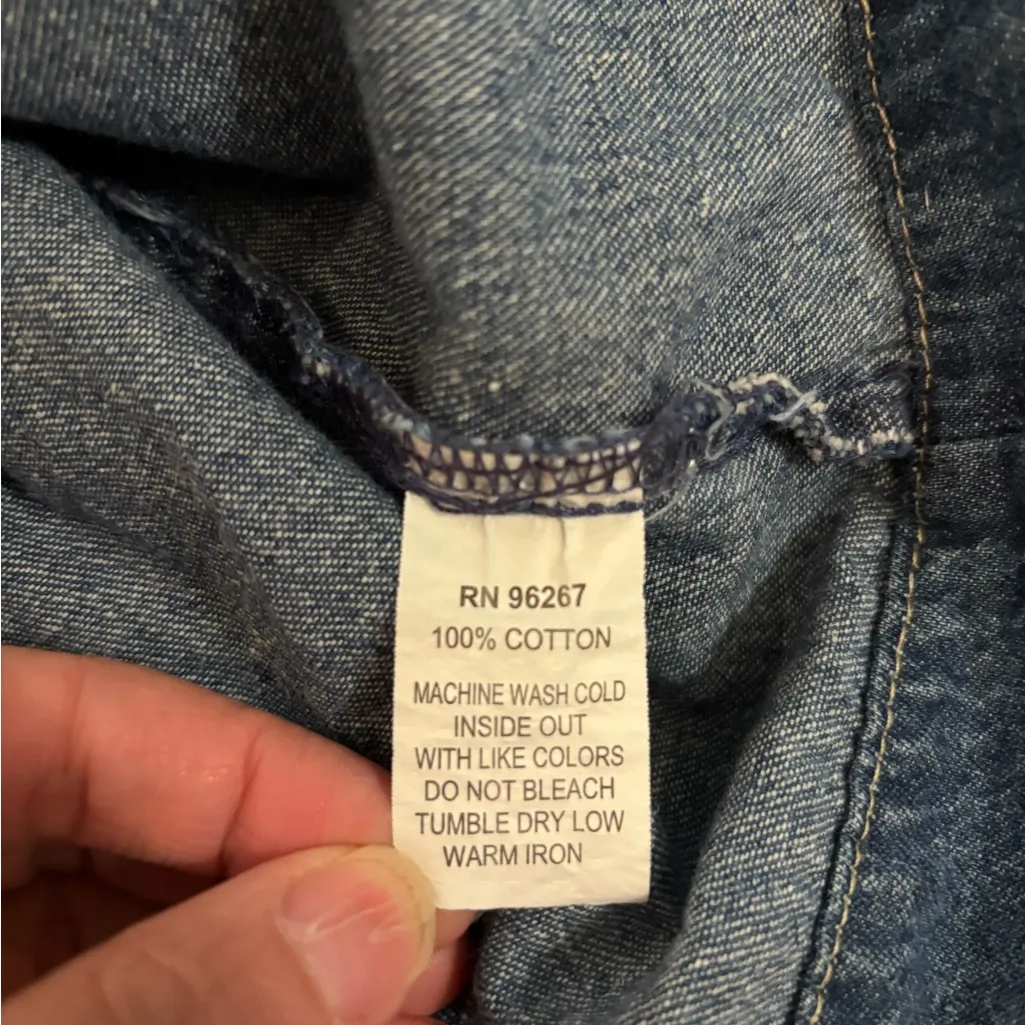 Vtg Turtle Bay New York Denim Shirt/Light Jacket Blue Size L - Image 3