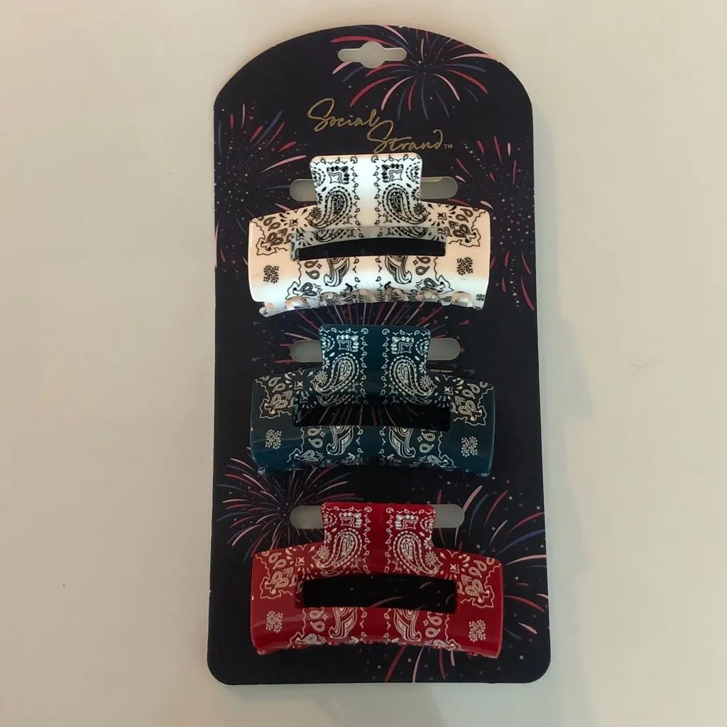 Paisley nwt Print Hair Claw Clips - Image 2