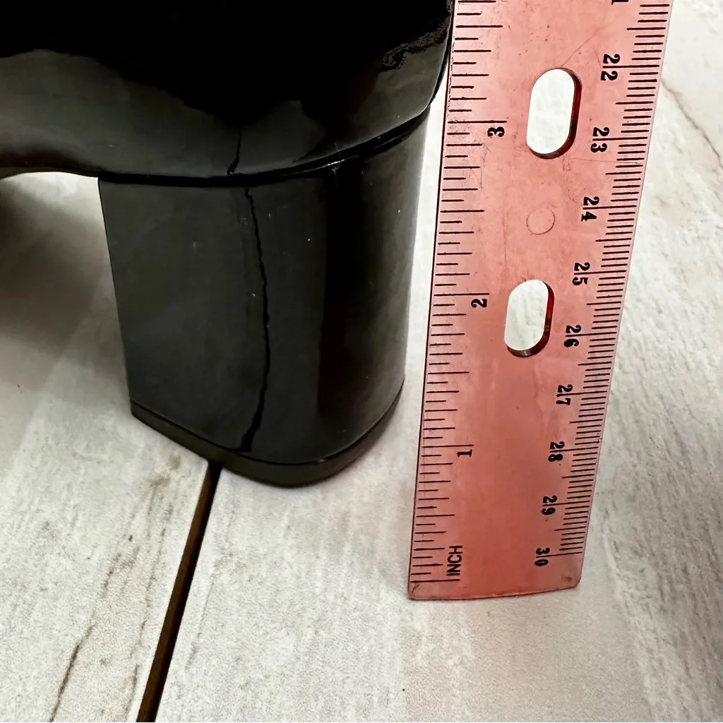 Rockport Burgundy To Black Ombré Women Block Heels Patent Leather Rubber Sole Red Size 10 - Image 12