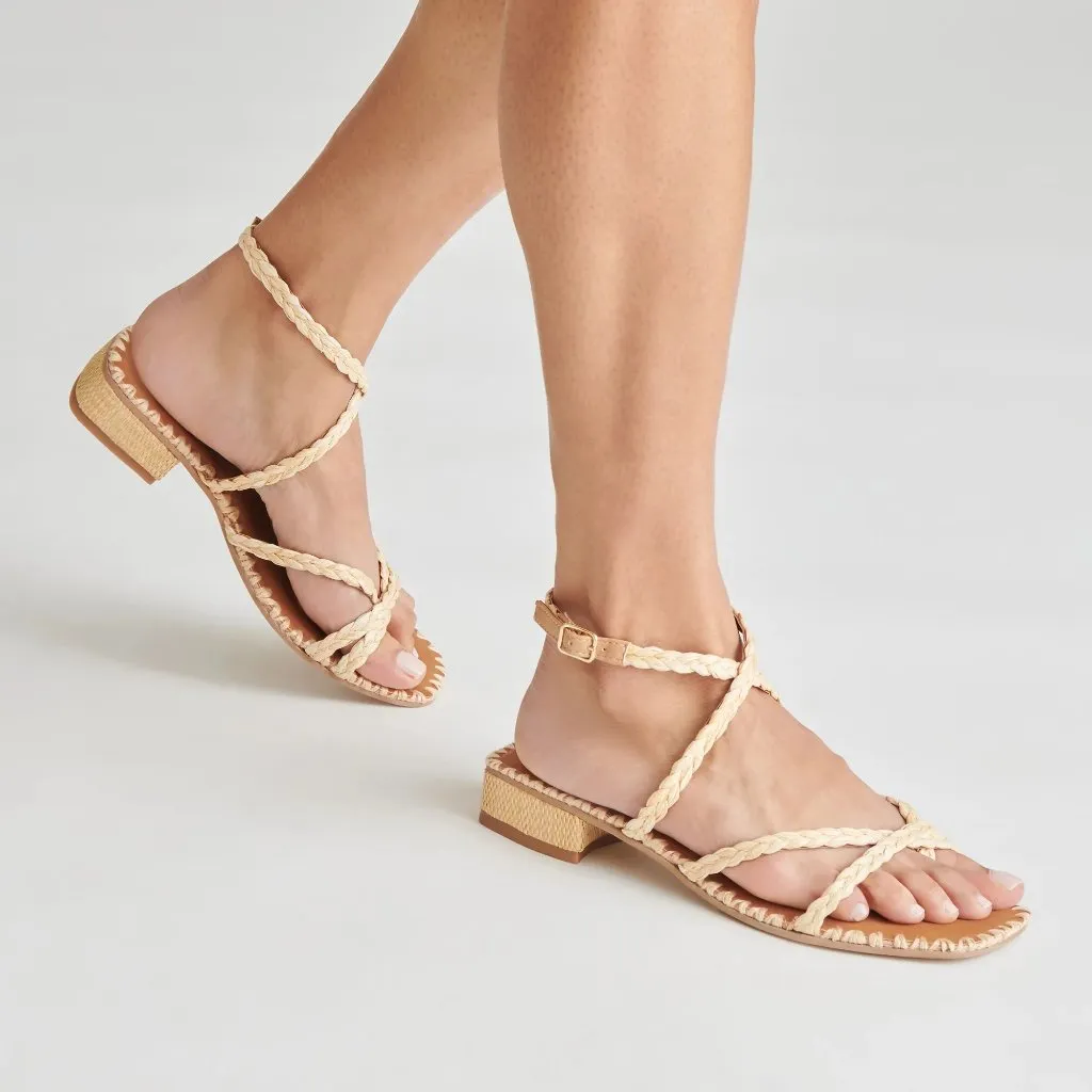 Dolce Vita Brinn Sandals in Lt Natural Cream 6.5 with box Womens low heels Tan - Image 13