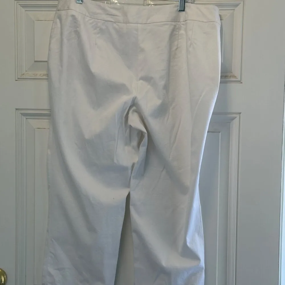 Worthington Stretch Women's Cotton Nylon Spandex Size 18 White - Image 3