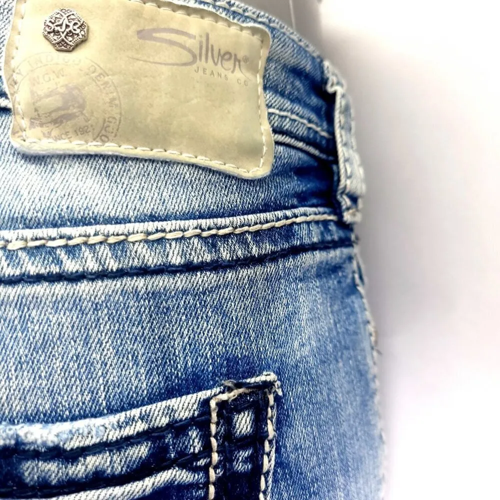Silver Jeans Suki Classic Stretch cutoff shorts size 25W Blue - Image 4
