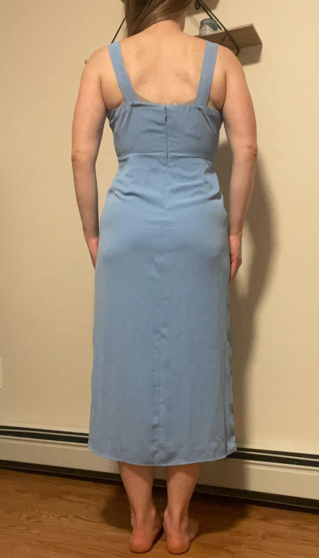 Abercrombie Blue Twist Front High Slit Sleeveless Dress - Image 8