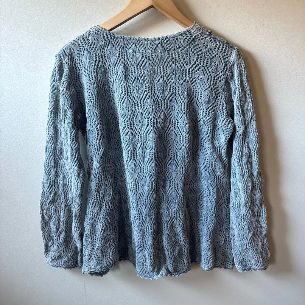 Morilù Knit Lace and Gemstone Sweater Blue - Image 5