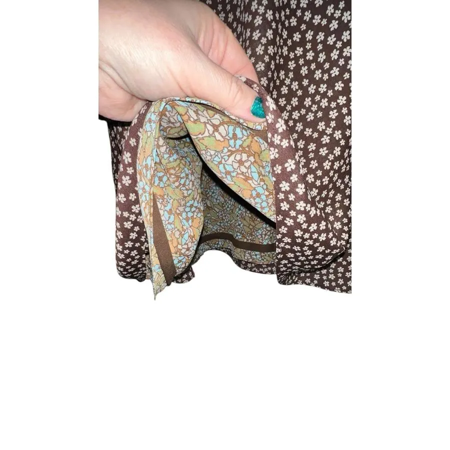 Christopher & Banks Reversible Cottagecore boho Floral Midi Skirt large - Image 5