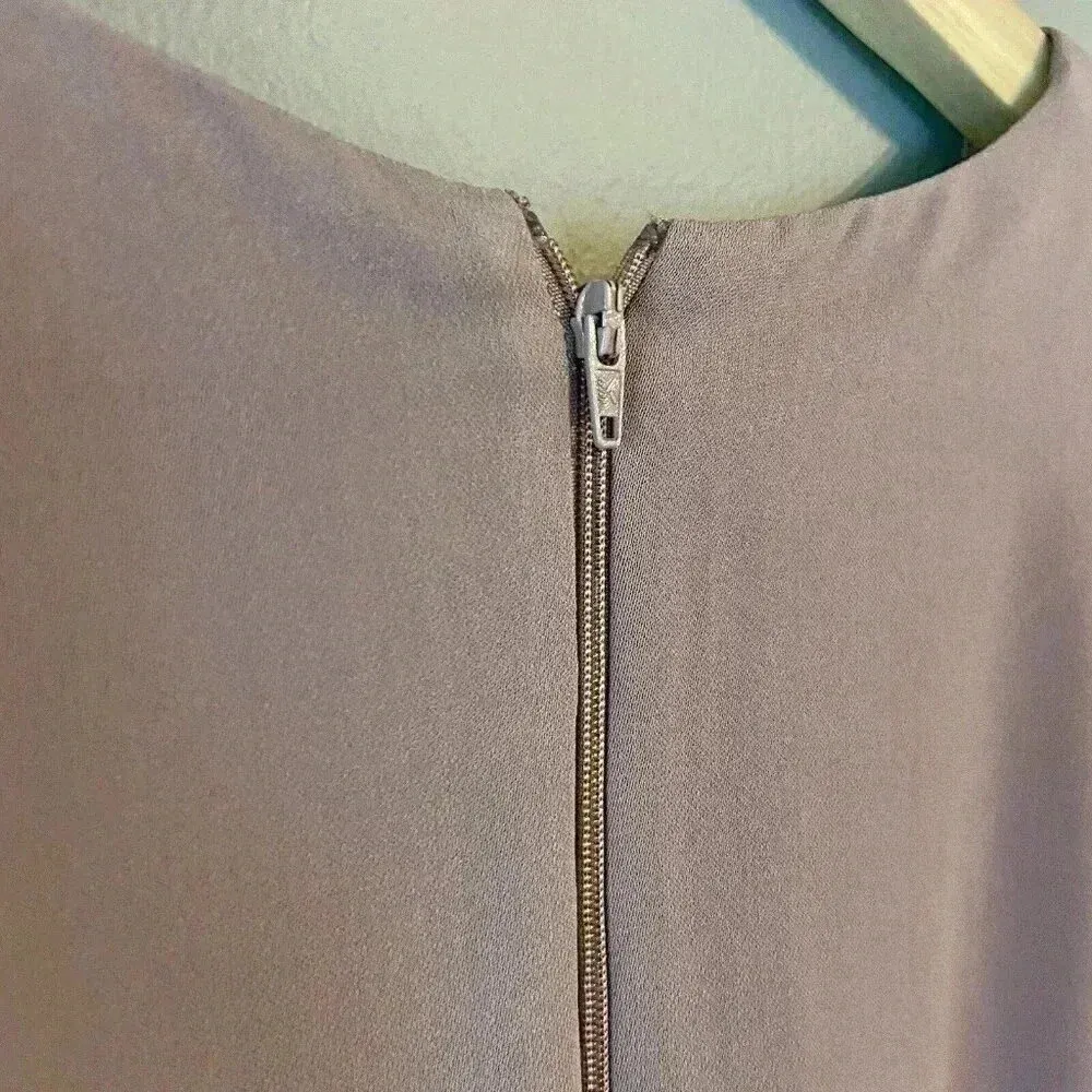 Asos Dress Woman's‎ Size 4 Dusty Rose Bat Wing 3/4 Sleeve V-Neck Knee Length - Image 6