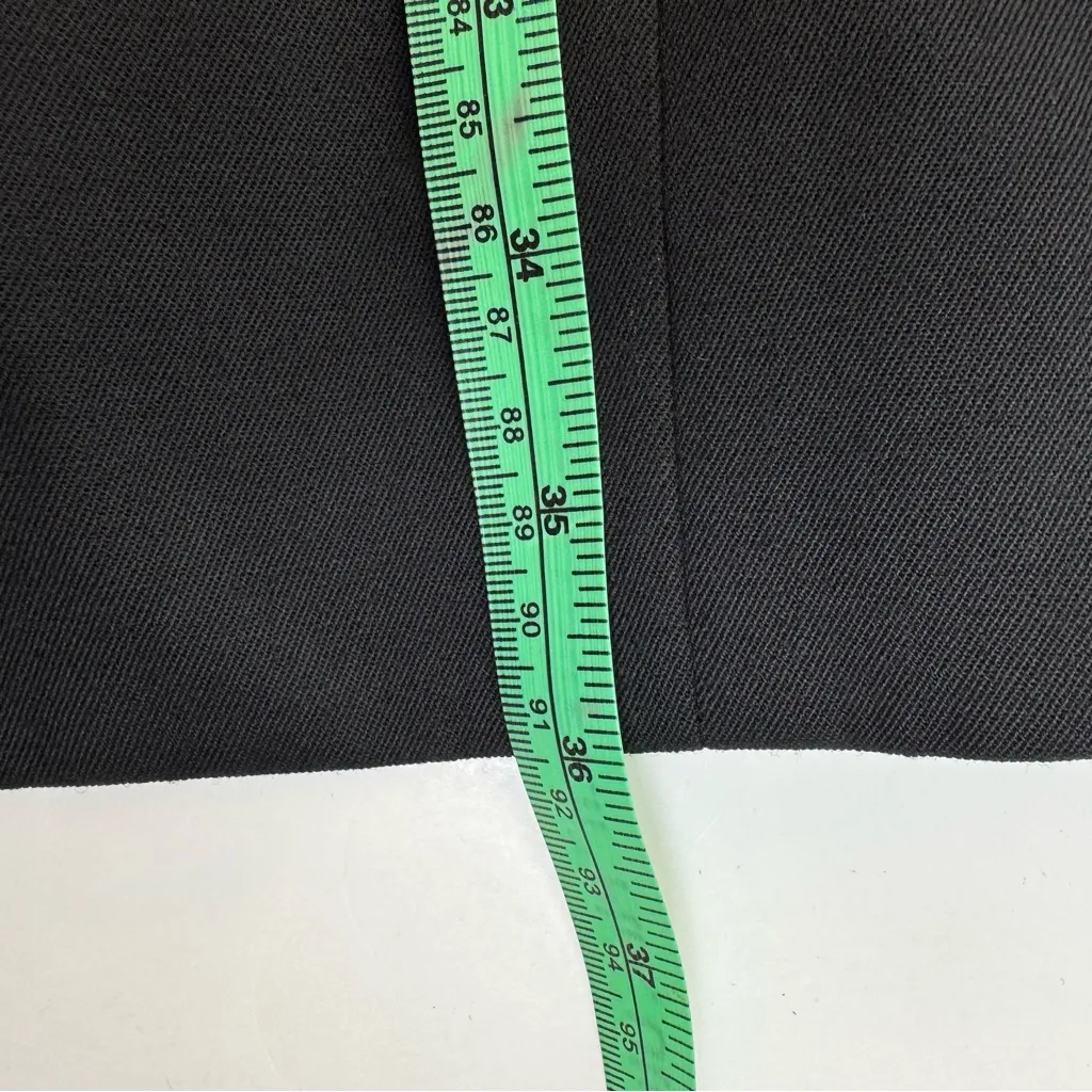 Linda Richards Vintage 80s 90s Wool Black Long Blazer Coat Jacket Sz 6 USA Made - Image 12