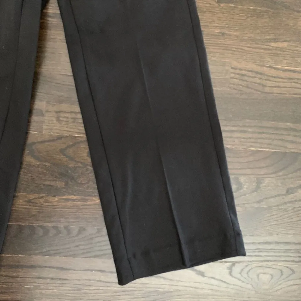 Banana Republic‎ Petite High Waisted Black Wide-Leg Wool-Blend Trousers C28 - Image 7