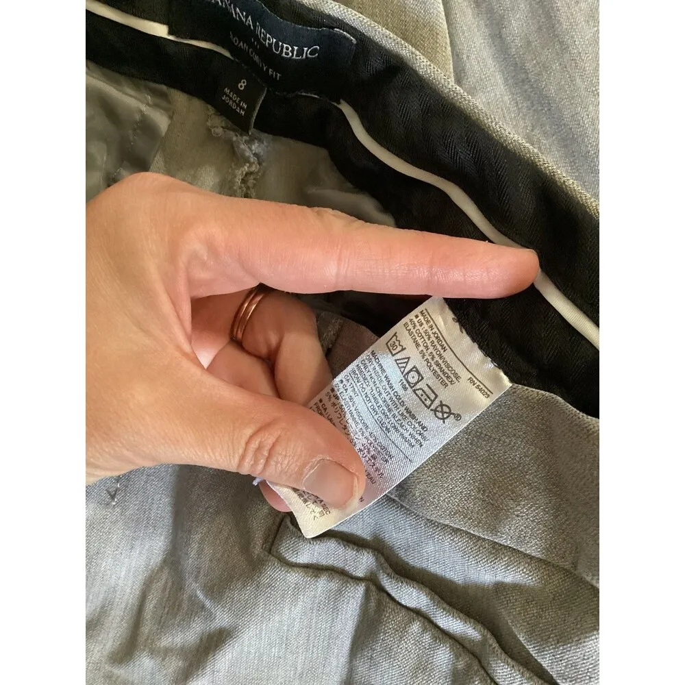 Banana Republic Pants Womens 8 Gray Sloan Curvy Fit Stretch Office Career Wear - Image 5