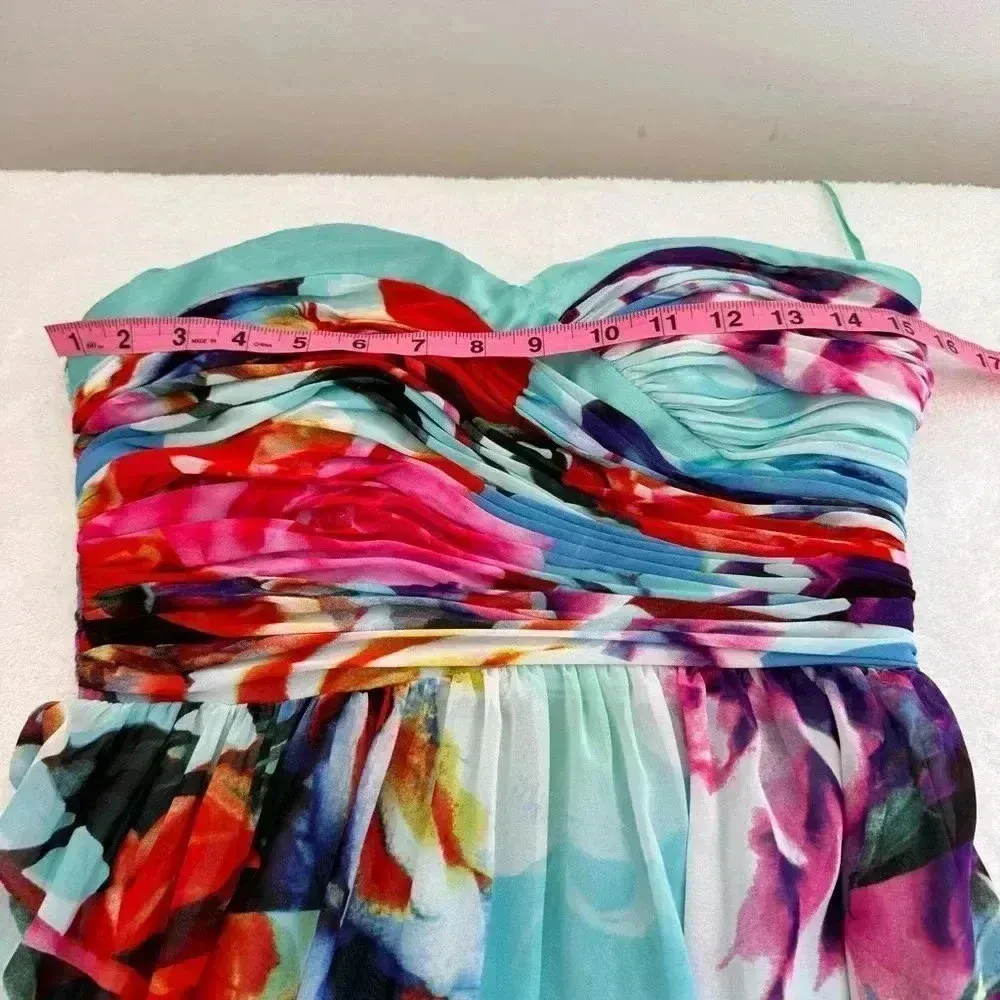 Jane Norman peach Strapless dress size Blue Size 10 - Image 11