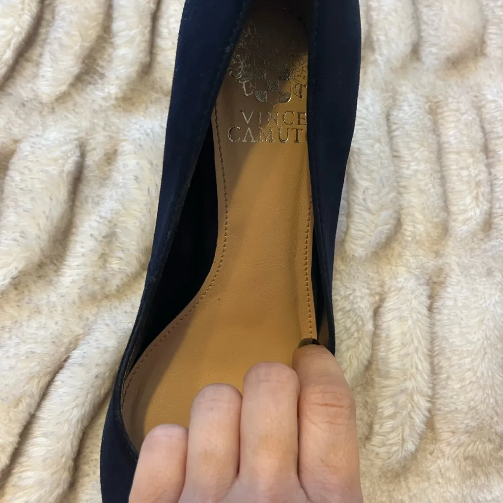 Vince Camuto Black Suede Block Heel Pumps - Image 5