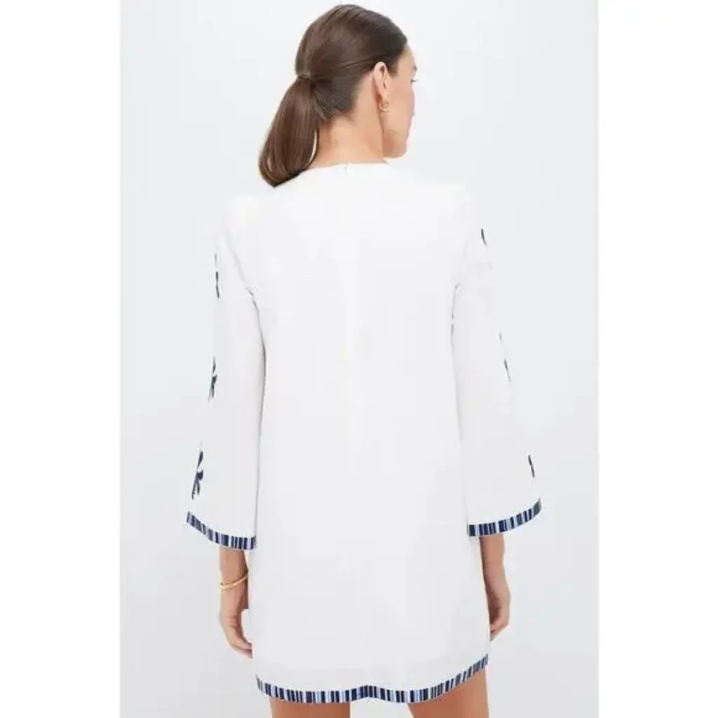 Tuckernuck Hyacinth House White & Blue Embroidery Atlantic Mini Dress/ XS - Image 2