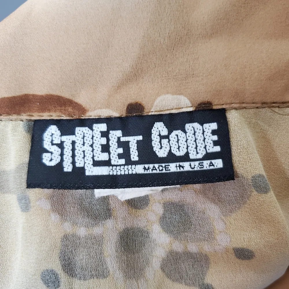 Street Code USA Floral One Button Short Sleeve Collared Sheer Top - Image 6