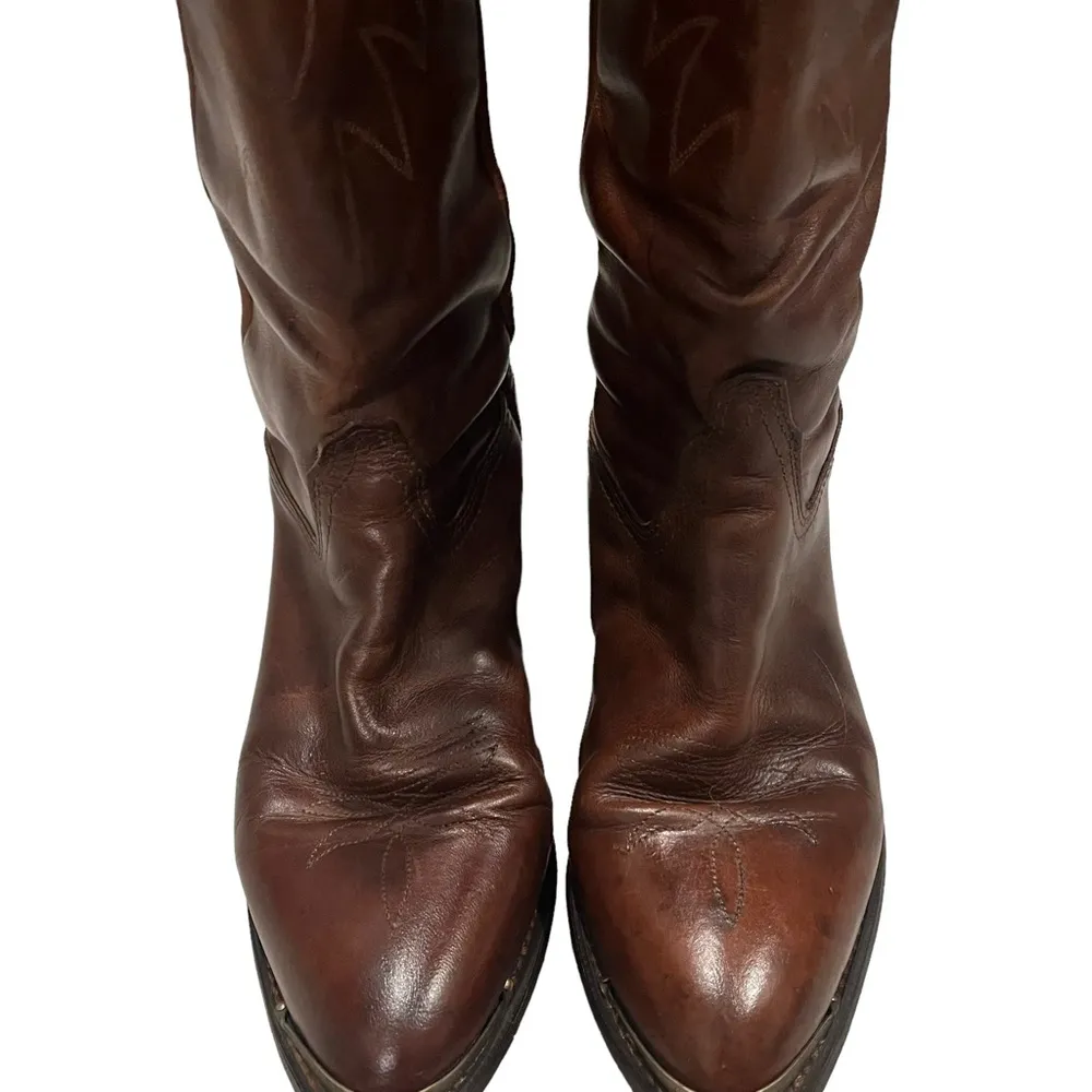 Durango Distressed Brown Lesther Slouch Western Boot, Sz 8.5 - Image 6