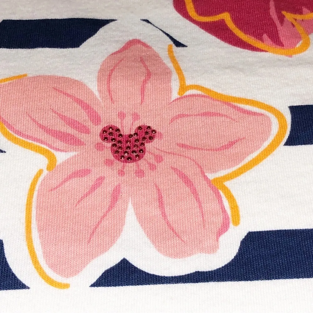 Disney Parks Blue and White Floral Swim Cover Up Dress Size S - Image 6