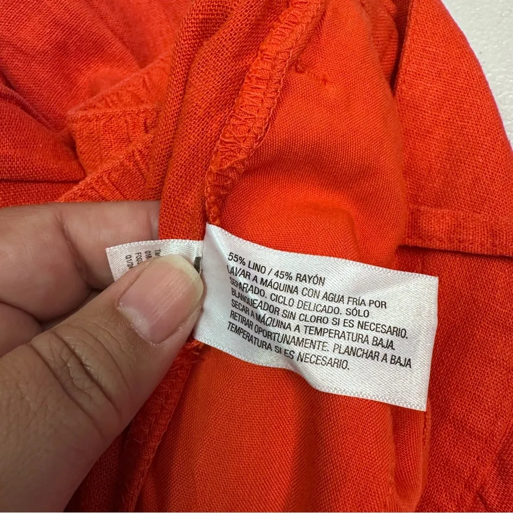 A New Day Red Pencil Linen Midi Skirt Casual - Image 6