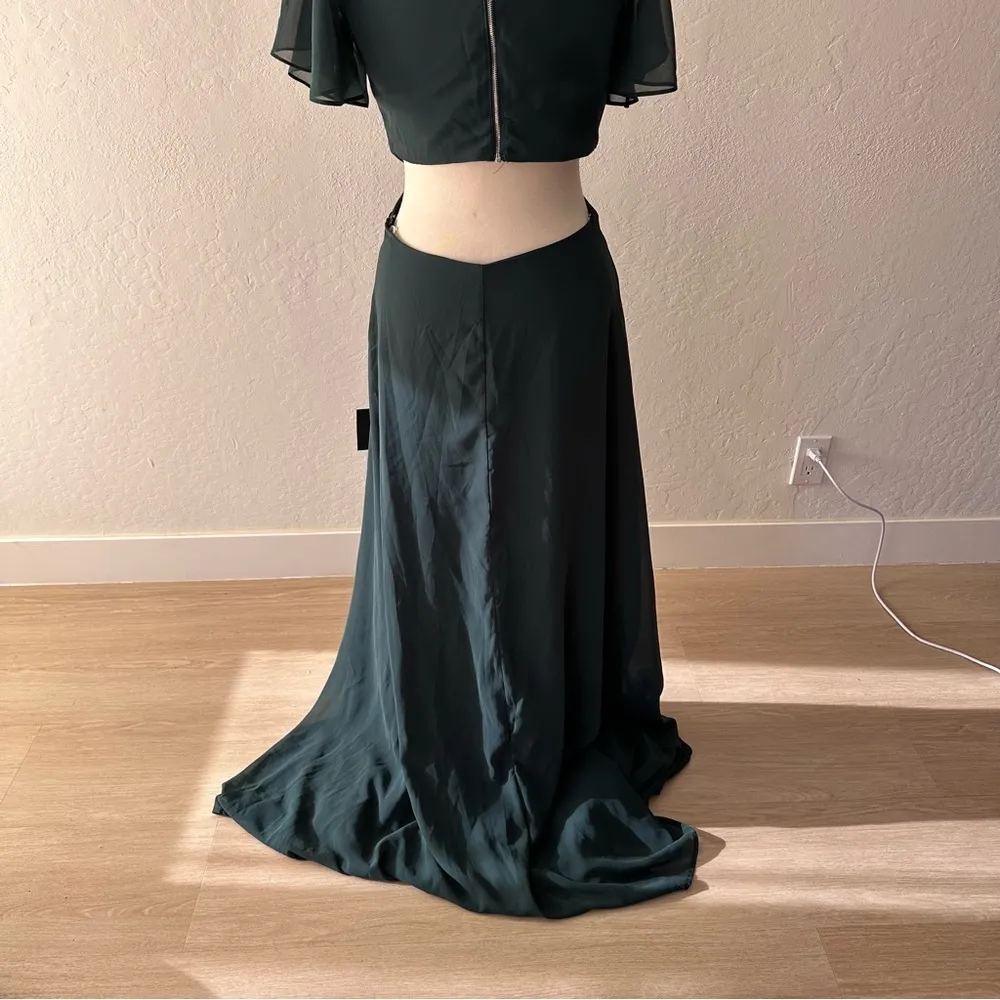 Lulus Garden Bliss Emerald Green Cutout Maxi Dress NWT | Medium - Image 11