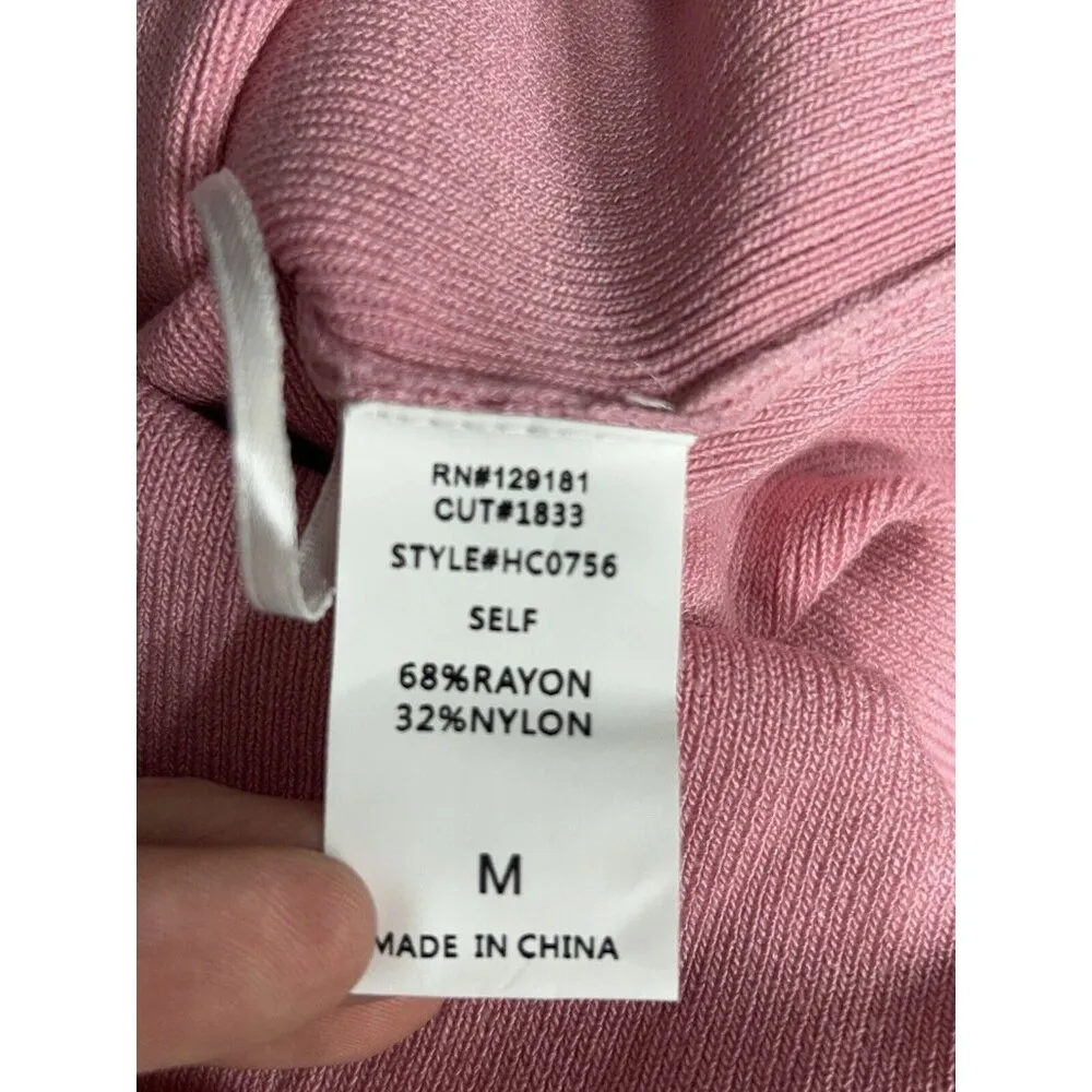 MEBON By Machine Jeans Womens Two Piece Sweater Skirt Set Knit Sweater Top Med Pink - Image 7