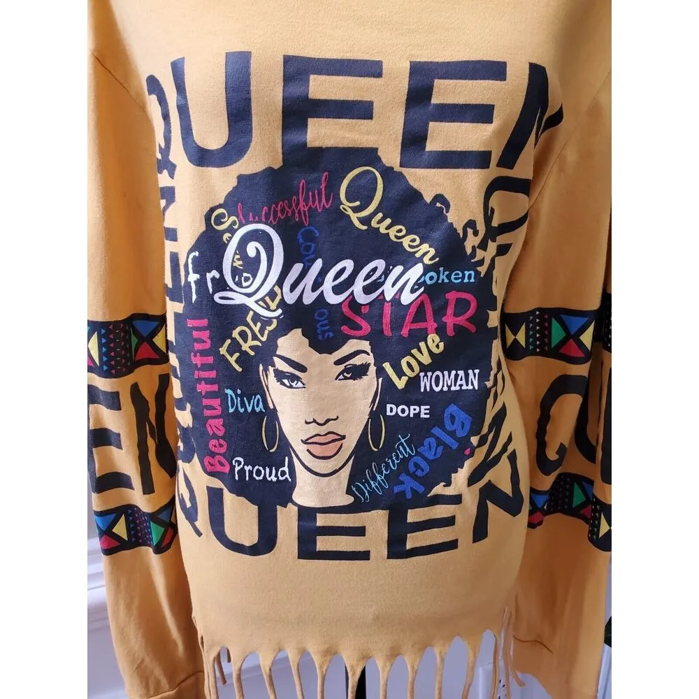 On Fire Womens Yellow 100% Cotton Crew Neck Long Sleeve Casual Top Shirt Size 2X - Image 6