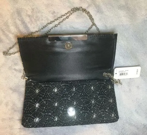 Blush Evening Lily Envelope Black Crossbody Bag - Image 2