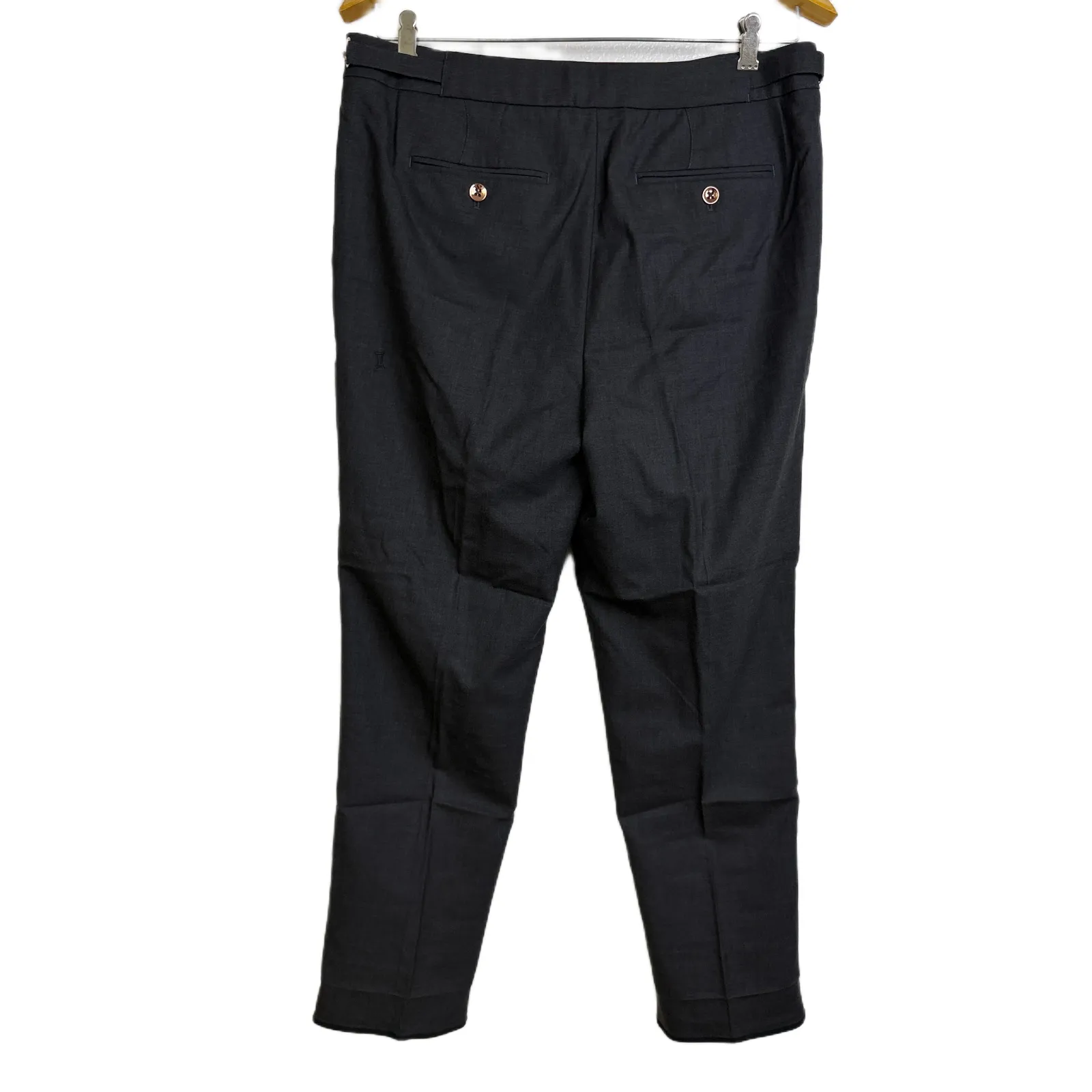 Kit and Ace Pleated Dress Pants Womens 8 Grey Wool Cashmere 26" *Undone Hem Gray - Image 5