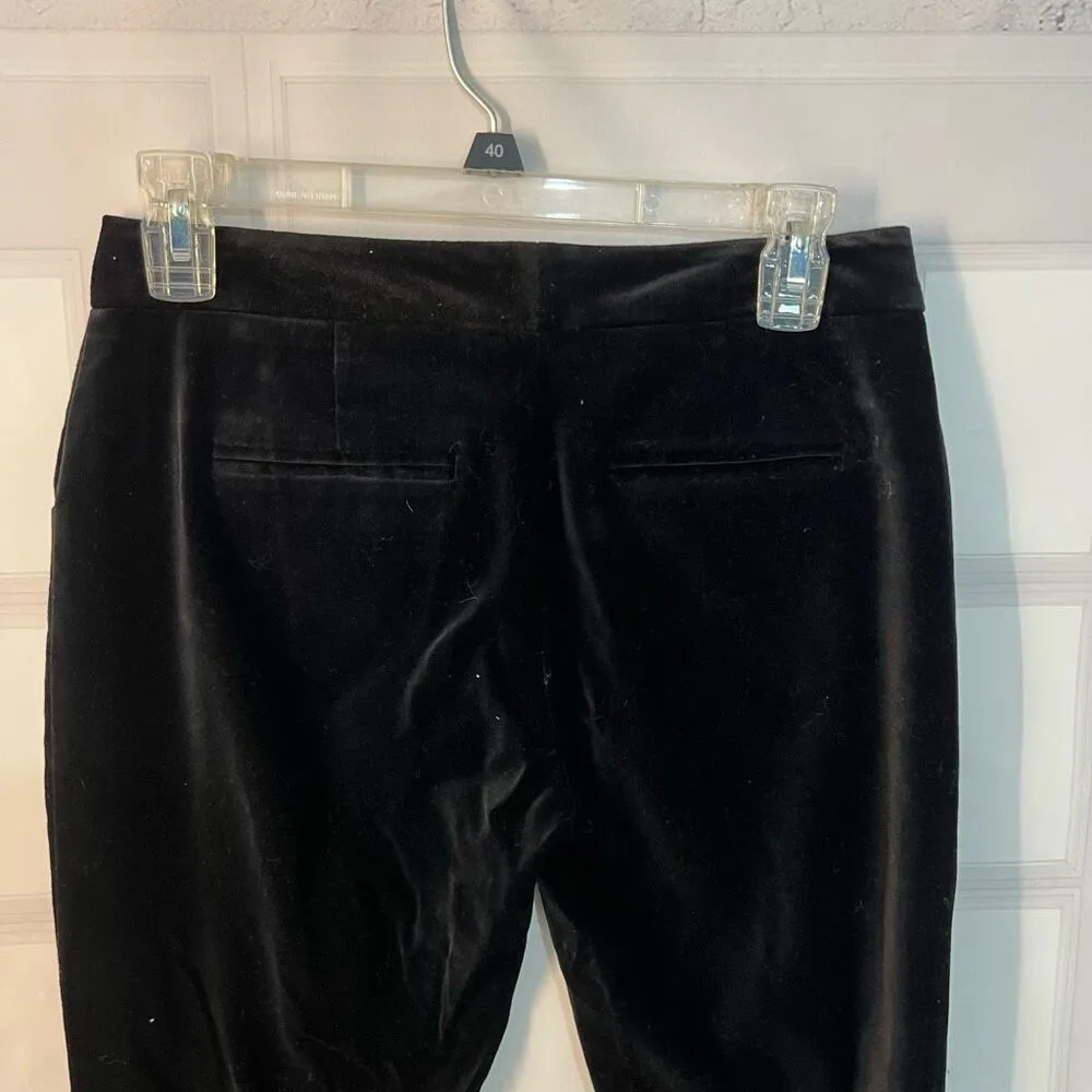 The Limited Black Solid Mid-Rise Velvet Cassidy Fit Bootcut Dress Pants Size 0 - Image 5