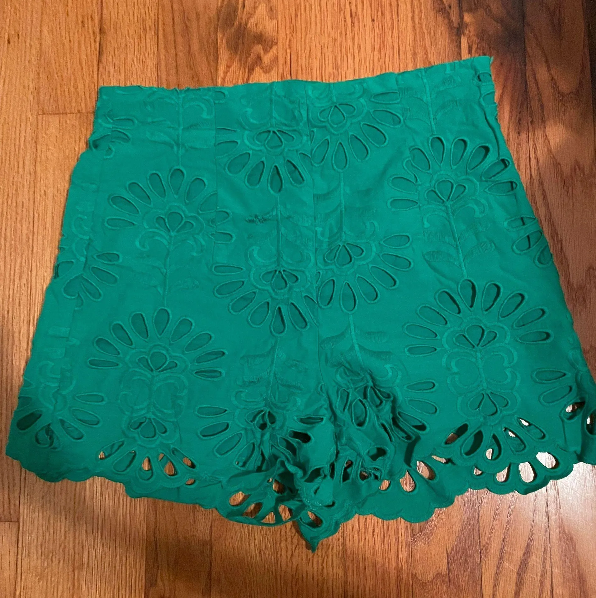 Green Embroidered Shorts - Image 3