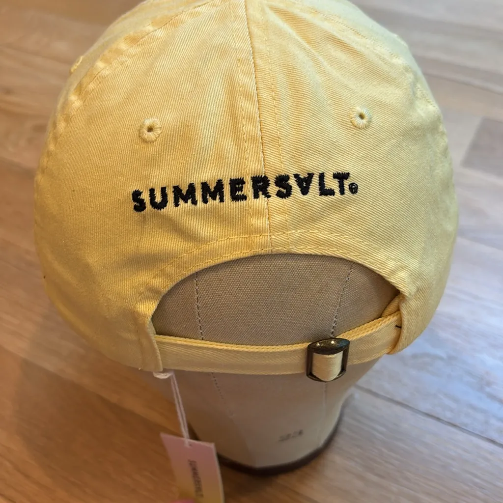 Summersalt Baseball Cap Yellow Embroidered Going Places NWT - Image 3