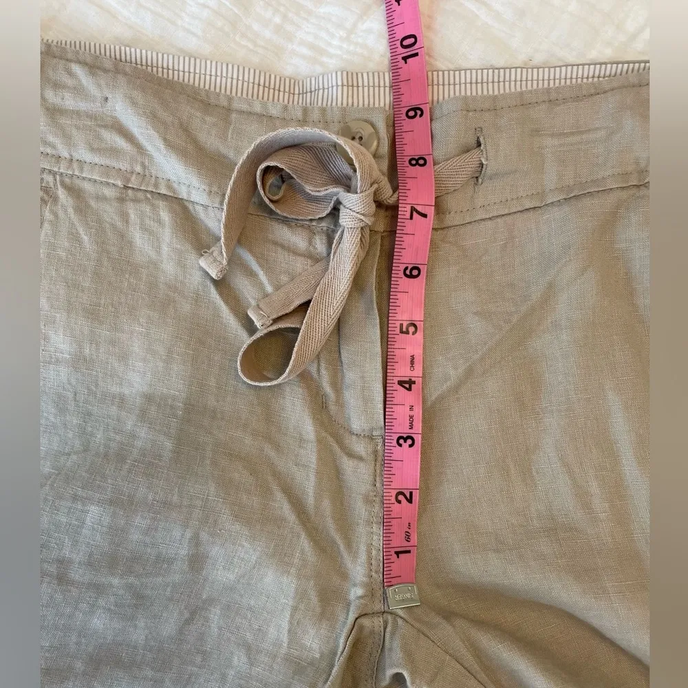 WILLI SMITH Linen Belted Waist Bermuda Walking Shorts Size 4 Oatmeal Beige NWT - Image 7