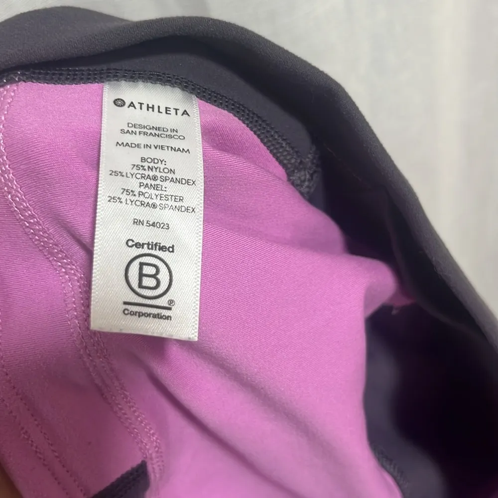 Athleta Cropped Purple and Gray Leggings for Versatile Performance - Image 6