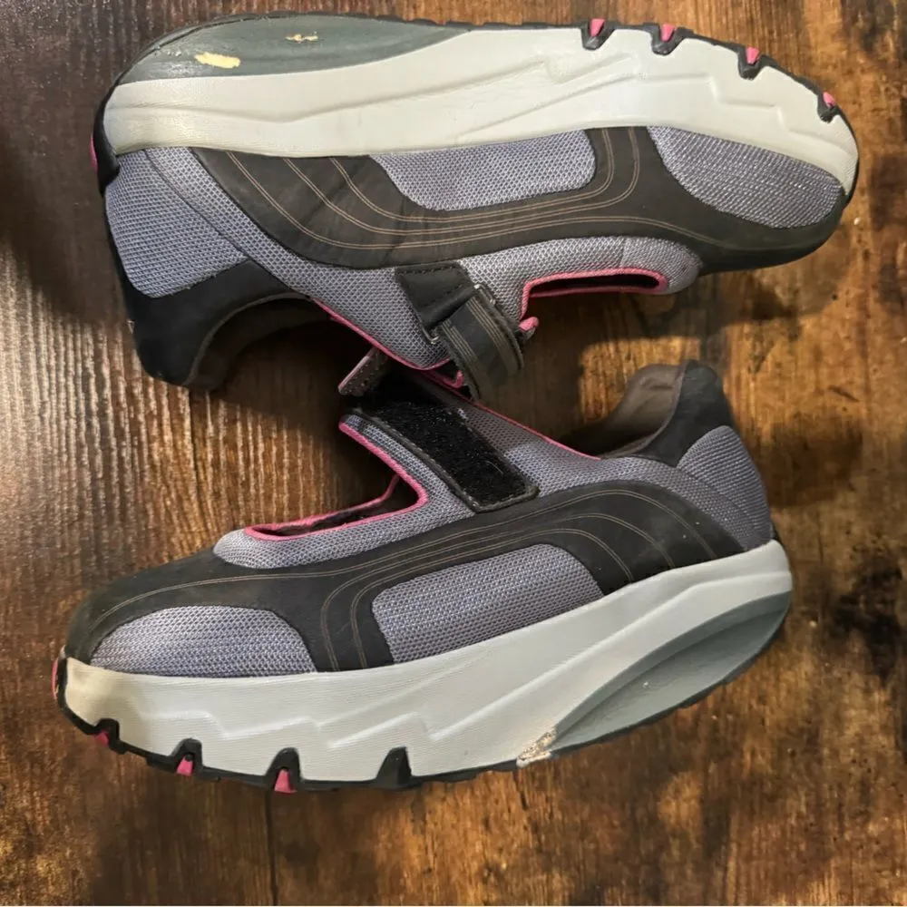 MBT Lami 400092 Womens Mary Jane Rocker Comfort Shoes blue/gray Sz 8 Pink - Image 4