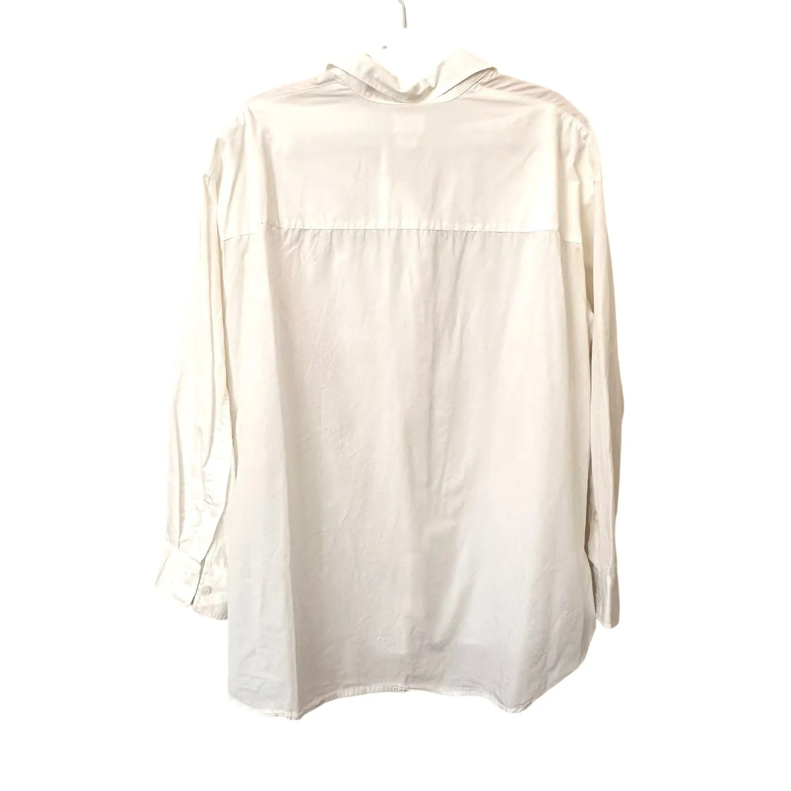 ARITZIA Wilfred Free Relaxed Poplin Button Down White Small - Image 3