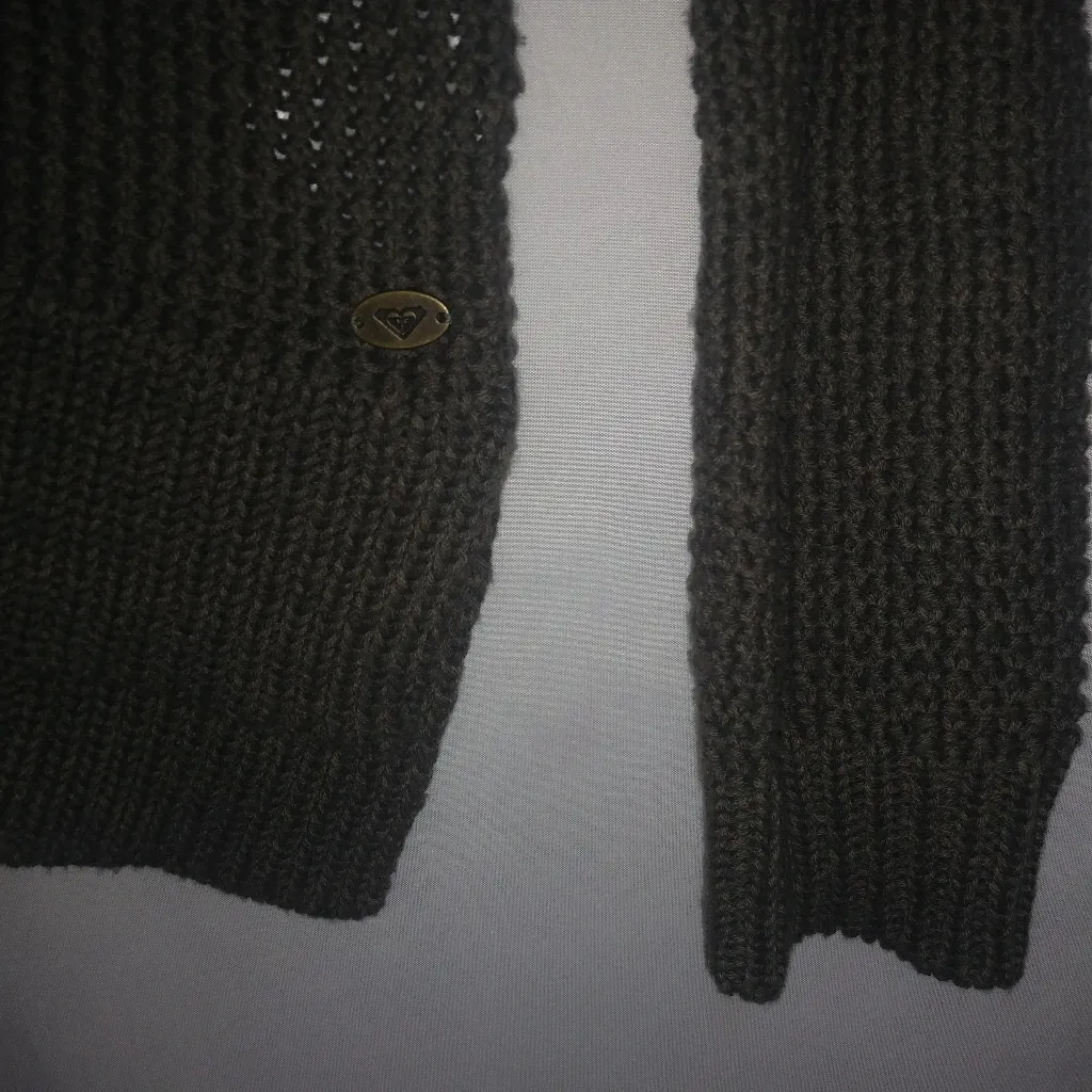 ROXY M Army Green Bradded Pullover Sweater - Image 2